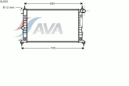 OL2323 AVA Радиатор охлаждения двигателя (фото 2)