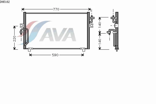 DN5182 AVA Конденсатор, кондиционер (фото 3)