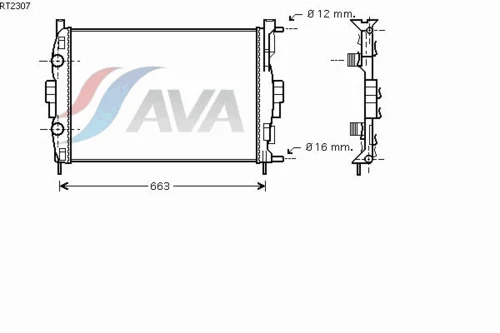 RT2307 AVA Радиатор, охлаждение двигателя (фото 3)