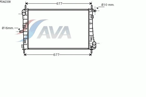 FDA2338 AVA Радиатор, охлаждение двигателя (фото 3)