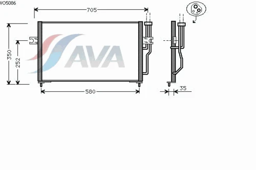 VO5086 AVA Конденсатор, кондиционер (фото 3)