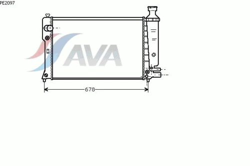 PE2097 AVA Радиатор, охлаждение двигателя (фото 3)