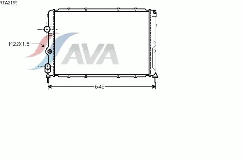 RTA2199 AVA Радиатор, охлаждение двигателя (фото 3)