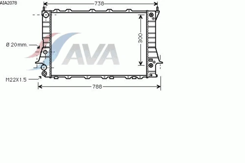AIA2078 AVA Радиатор, охлаждение двигателя (фото 3)