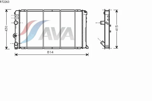 RT2263 AVA Радиатор, охлаждение двигателя (фото 3)