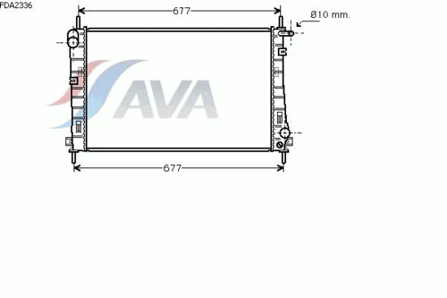 FDA2336 AVA Радиатор, охлаждение двигателя (фото 3)