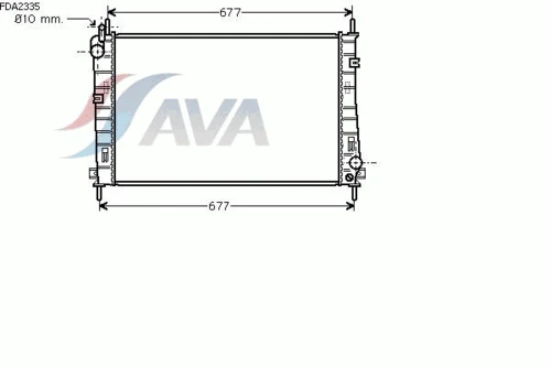 FDA2335 AVA Радиатор, охлаждение двигателя (фото 3)