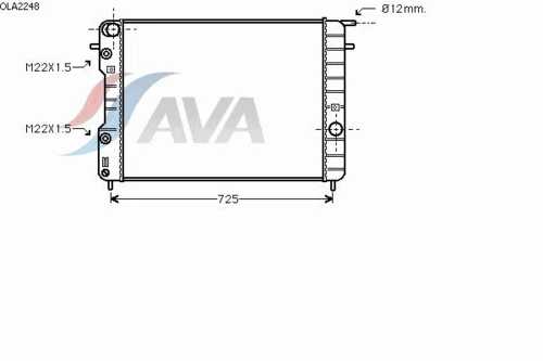 OLA2248 AVA Радиатор охлаждения двигателя (фото 2)