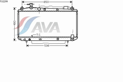 TO2299 AVA Радиатор, охлаждение двигателя (фото 3)