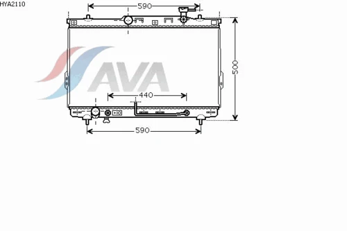 HYA2110 AVA Радиатор, охлаждение двигателя (фото 3)