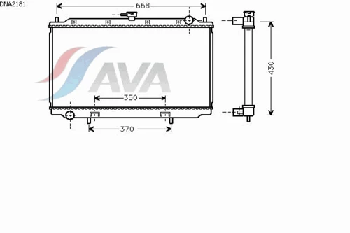DNA2181 AVA Радиатор, охлаждение двигателя (фото 3)