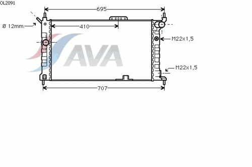 OL2091 AVA Радиатор, охлаждение двигателя (фото 3)