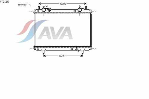 FT2185 AVA Радиатор, охлаждение двигателя (фото 3)