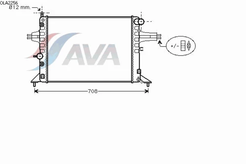 OLA2256 AVA Радиатор, охлаждение двигателя (фото 2)