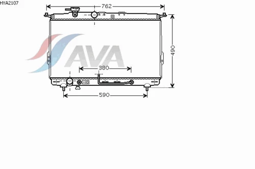 HYA2107 AVA Радиатор, охлаждение двигателя (фото 3)