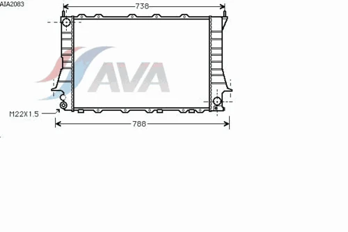 AIA2083 AVA Радиатор, охлаждение двигателя (фото 3)