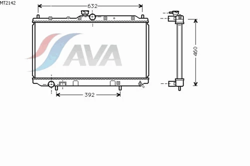 MT2142 AVA Радиатор, охлаждение двигателя (фото 2)