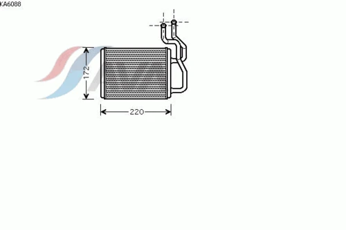 KA6088 AVA Теплообменник, отопление салона (фото 3)