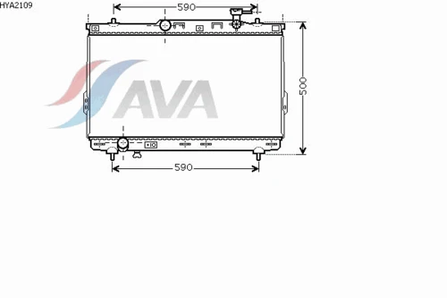 HYA2109 AVA Радиатор, охлаждение двигателя (фото 3)