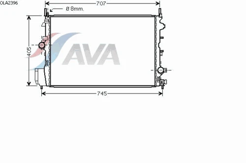 OLA2396 AVA Радиатор, охлаждение двигателя (фото 3)