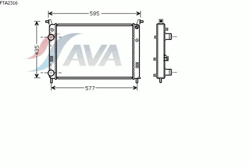 FTA2316 AVA Радиатор, охлаждение двигателя (фото 3)