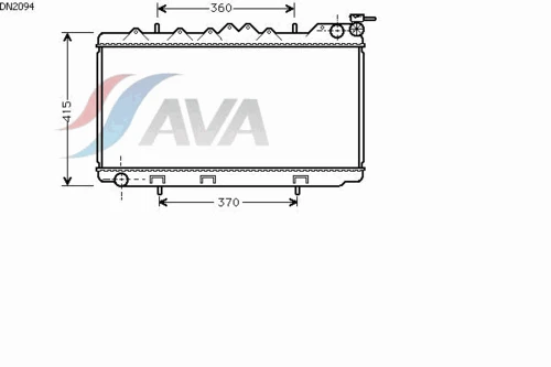 DN2094 AVA Радиатор, охлаждение двигателя (фото 2)