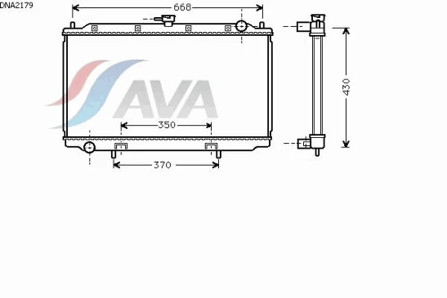 DNA2179 AVA Радиатор, охлаждение двигателя (фото 3)