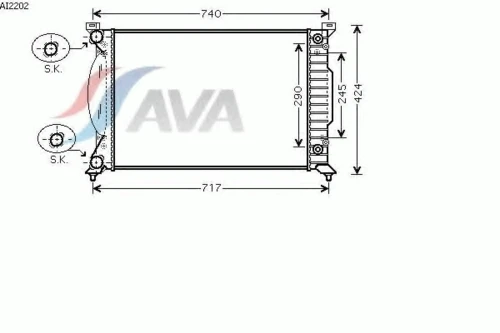 AI2202 AVA Радиатор, охлаждение двигателя (фото 3)