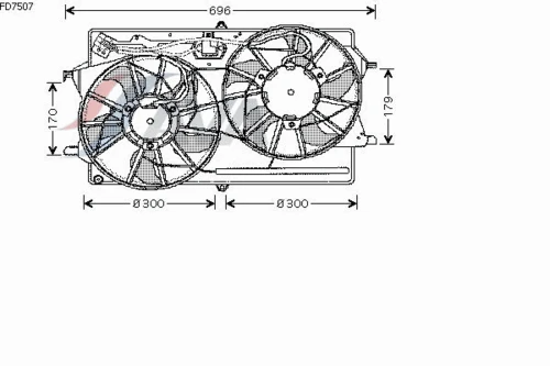 FD7507 AVA Вентилятор, охлаждение двигателя (фото 3)