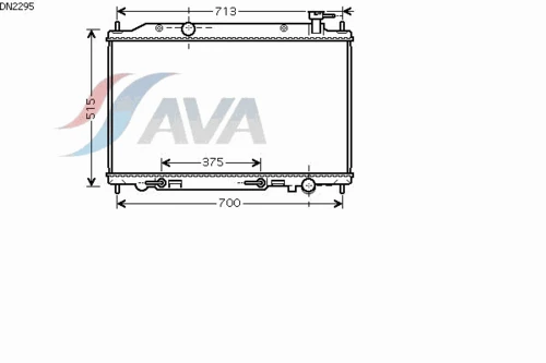 DN2295 AVA Радиатор, охлаждение двигателя (фото 3)