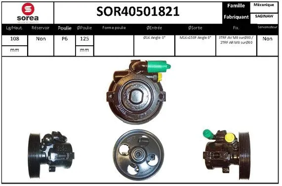 SOR40501821 SERA Гидравлический насос, рулевое управление (фото 1)