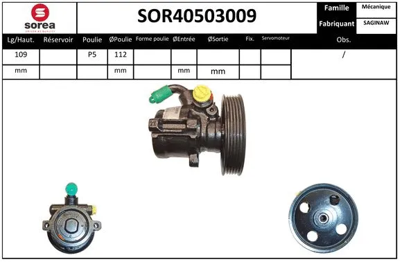 SOR40503009 SERA Гидравлический насос, рулевое управление (фото 1)