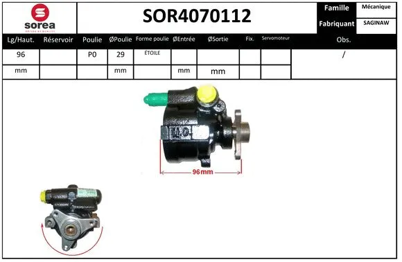 SOR4070112 SERA Гидравлический насос, рулевое управление (фото 1)
