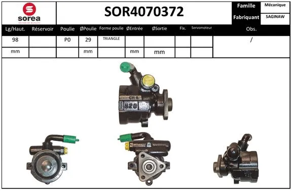 SOR4070372 SERA Гидравлический насос, рулевое управление (фото 1)