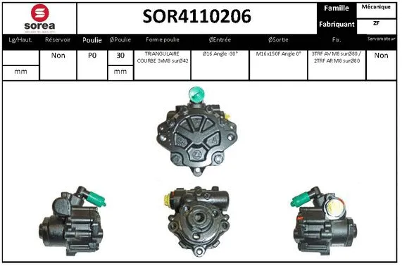 SOR4110206 SERA Гидравлический насос, рулевое управление (фото 1)