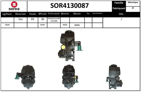 SOR4130087 SERA Гидравлический насос, рулевое управление (фото 1)