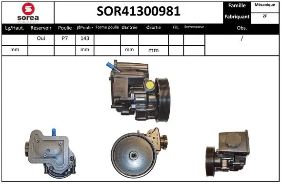 SOR41300981 SERA Гидравлический насос, рулевое управление (фото 1)