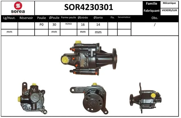 SOR4230301 SERA Гидравлический насос, рулевое управление (фото 1)