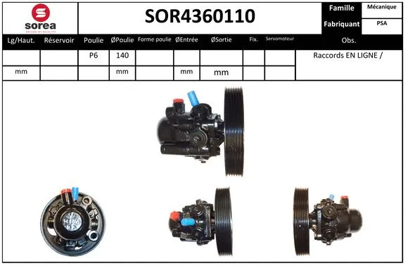 SOR4360110 SERA Гидравлический насос, рулевое управление (фото 1)