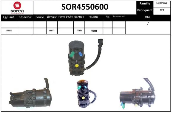 SOR4550600 SERA Гидравлический насос, рулевое управление (фото 1)