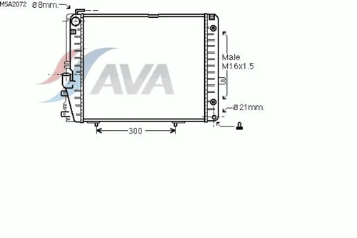 MSA2072 AVA Радиатор, охлаждение двигателя (фото 3)