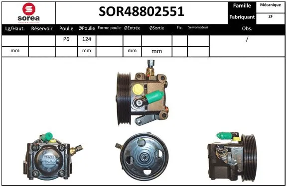 SOR48802551 SERA Гидравлический насос, рулевое управление (фото 1)