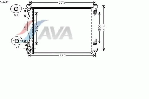 AI2234 AVA Радиатор, охлаждение двигателя (фото 2)