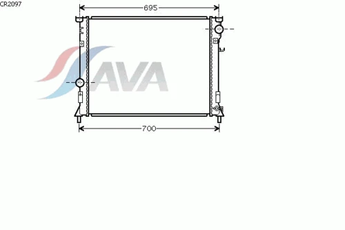 CR2097 AVA Радиатор, охлаждение двигателя (фото 3)
