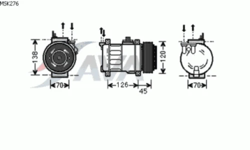 MSK276 AVA Компрессор кондиционера (фото 2)