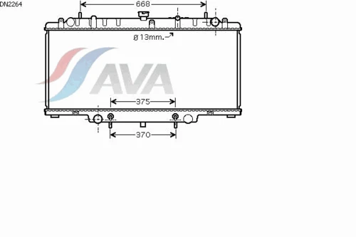 DN2264 AVA Радиатор, охлаждение двигателя (фото 2)