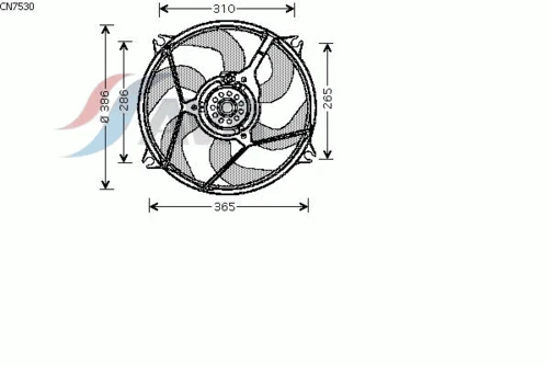 CN7530 AVA Вентилятор, охлаждение двигателя (фото 3)