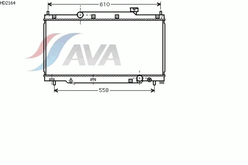 HD2164 AVA Радиатор, охлаждение двигателя (фото 3)