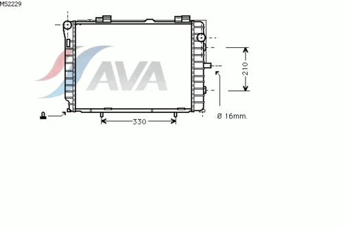 MS2229 AVA Радиатор, охлаждение двигателя (фото 3)