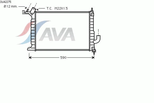 OLA2275 AVA Радиатор, охлаждение двигателя (фото 3)